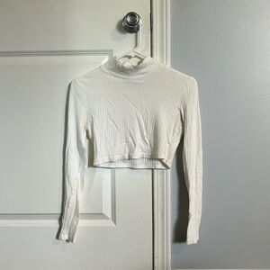 SHEIN Mockneck Long Sleeve Cropped Shirt - Women’s Size Small
